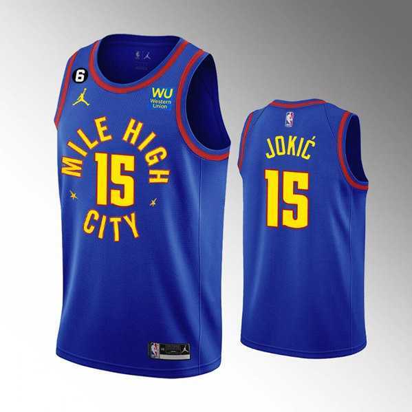 Men's Denver Nuggets #15 Nikola Jokic Blue 2022-23 statement edition Stitched Jersey Dzhi,We sell and wholesale Men's Denver Nuggets #15 Nikola Jokic Blue 2022-23 statement edition Stitched Jersey Dzhi on line form chian!